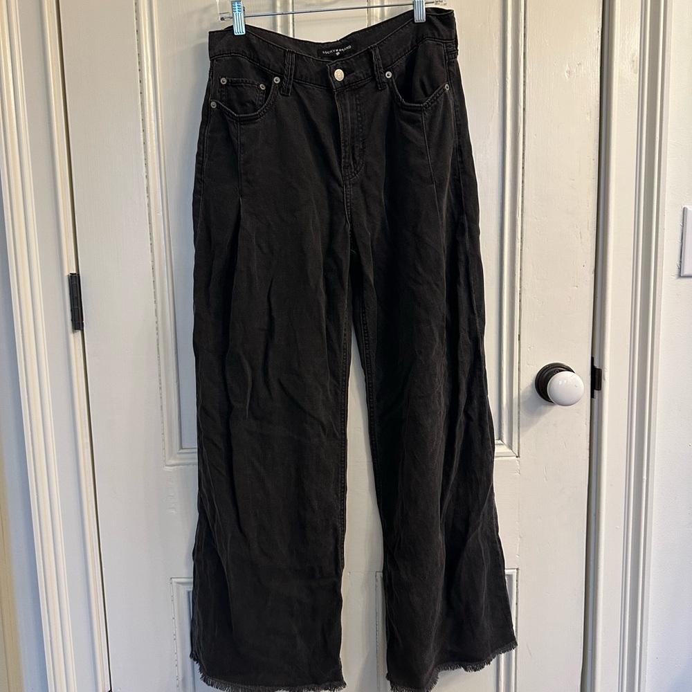 Women's Black Wide-Leg Jeans